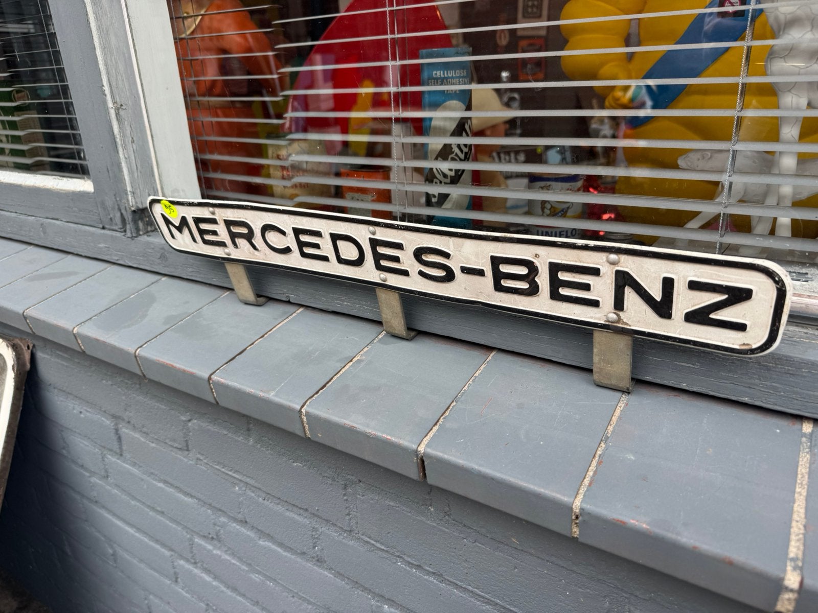 MERCEDES-BENZ oud truck reclamebord, Reclamebord, Gebruikt, ., Ophalen of Verzenden