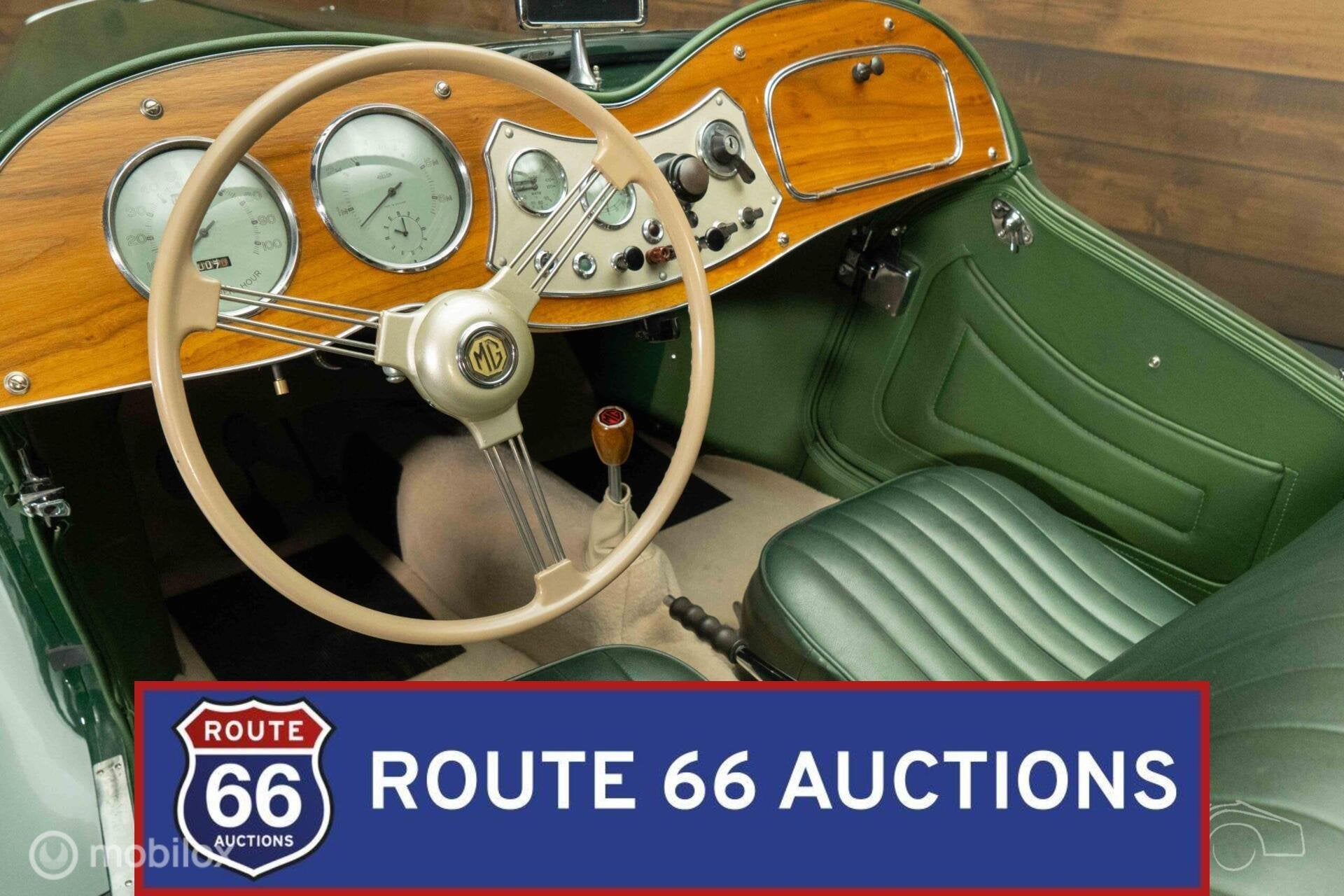 MG TD | 1950 | Route 66 Auctions, Auto's, Zwart, Bedrijf, Handgeschakeld, Overige carrosserie
