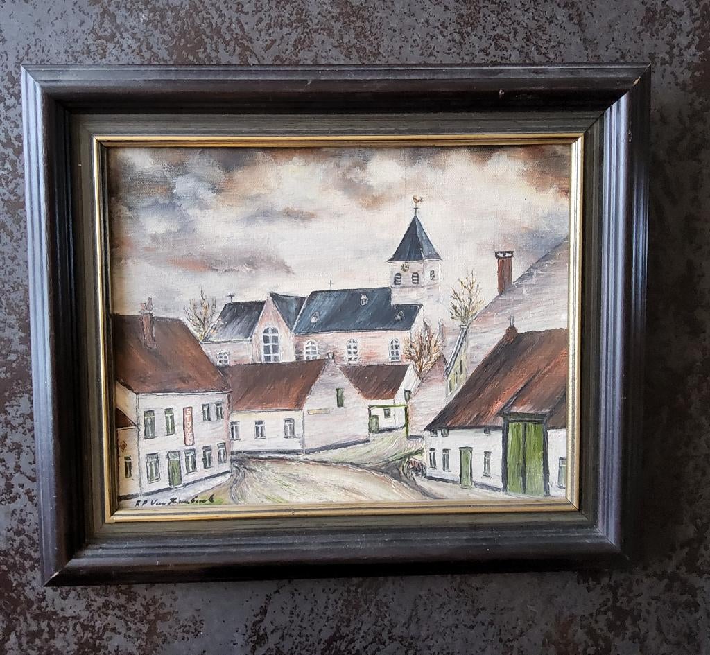 Meise schilderij Wolvertem dorp door René Van Humbeek, Antiek en Kunst, Kunst | Schilderijen | Klassiek, Ophalen of Verzenden