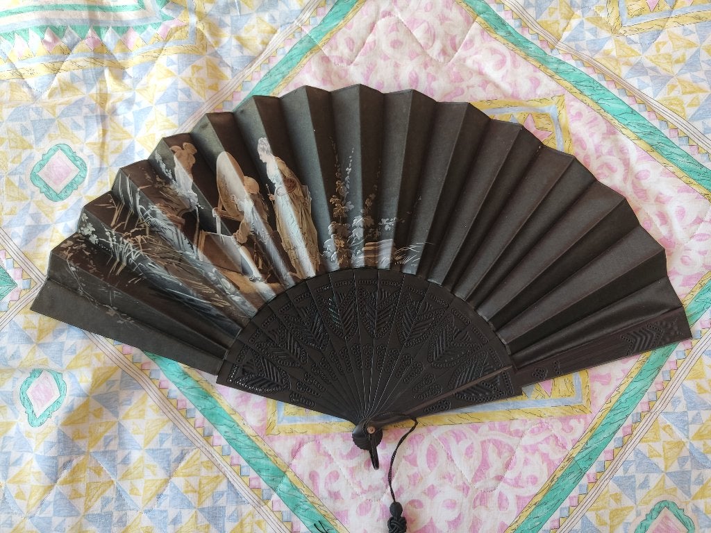 Zeer mooie antieke ventilator uit het begin van de 20e eeuw, Antiek en Kunst, Ophalen of Verzenden, Dames, Pas de marque