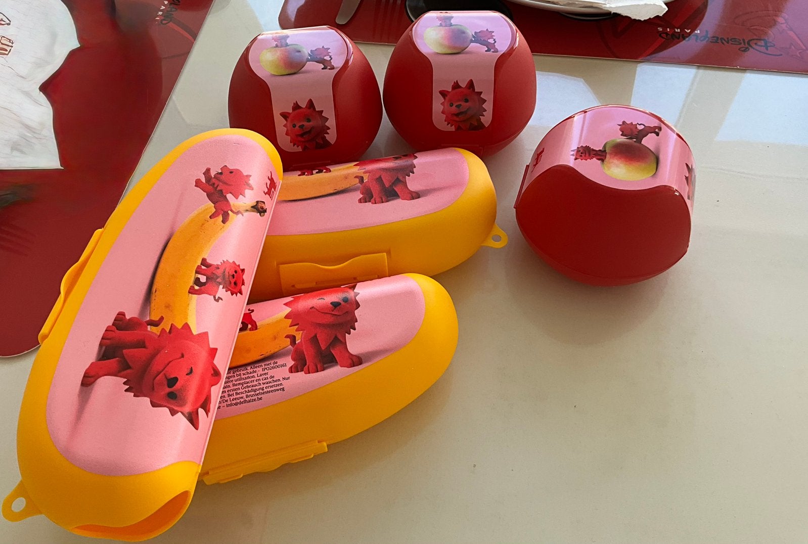 6  Gloednieuwe, ongebruikte 'Terug naar School' lunchsets, Ophalen of Verzenden, Nieuw, Rood