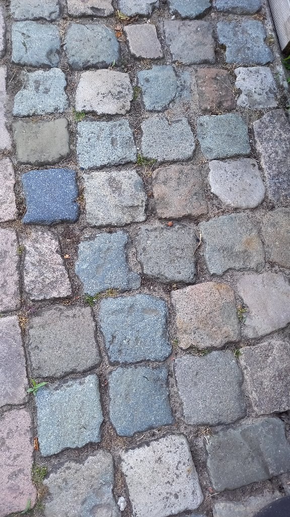 Oude kasseien/natuursteen 40m², Tuin en Terras, Tegels en Klinkers, Ophalen, Gebruikt, Klinkers, Natuursteen