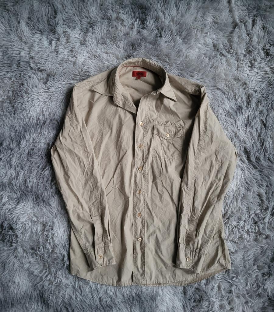 Chemise HUGO Hugo Boss Saharienne Beige - Taille L, Vêtements | Hommes, Chemises, Tour de cou 41/42 (L), Enlèvement ou Envoi, Beige
