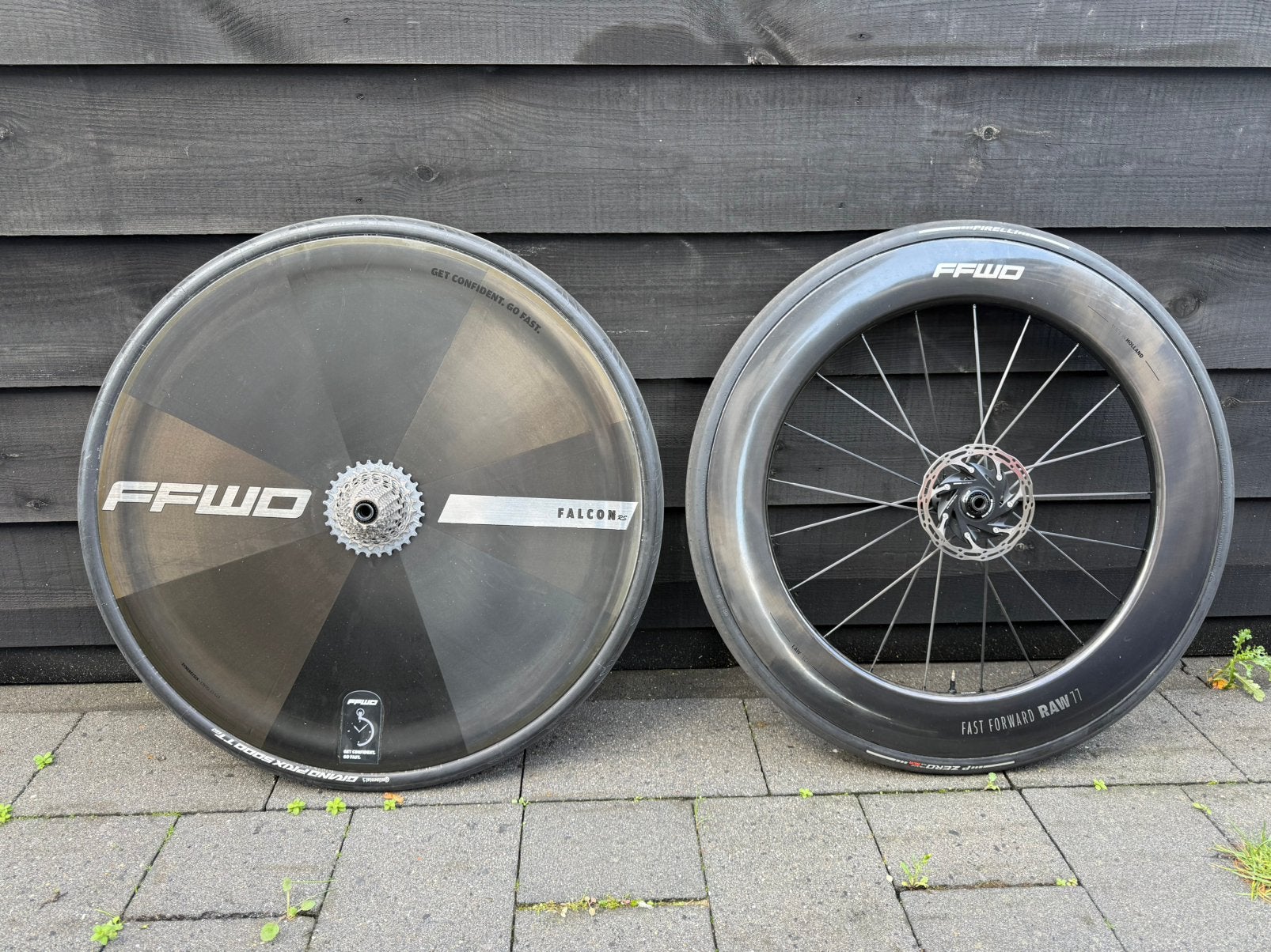 FFWD Falcon RS + RAW 77 – carbon tijdrit/triathlon wielset, Wiel, Ophalen of Verzenden, Zo goed als nieuw, Tijdrit-/triatlonfiets
