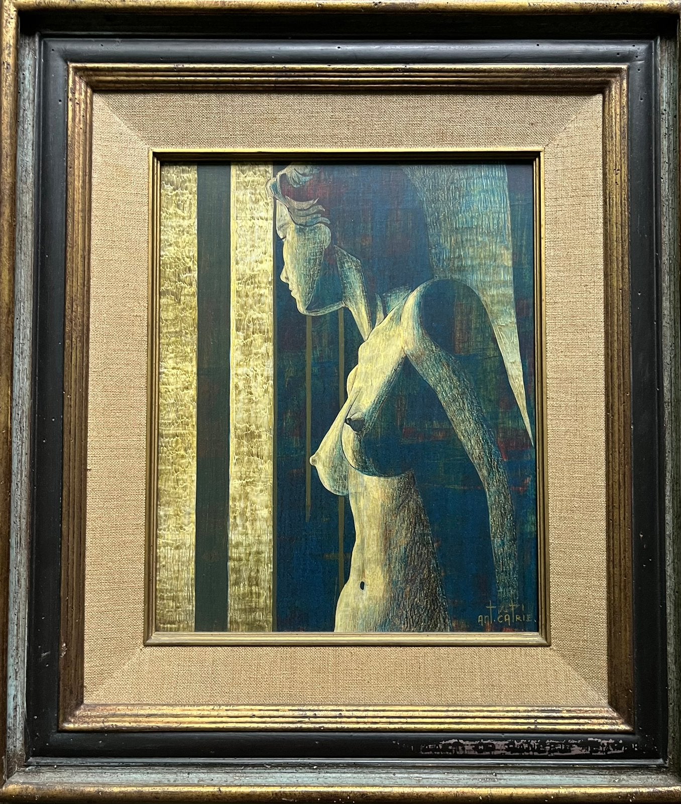 Anton Catrié, Antiquités & Art, Portrait ou Personnes, Autres techniques, Panneau, Expressionniste
