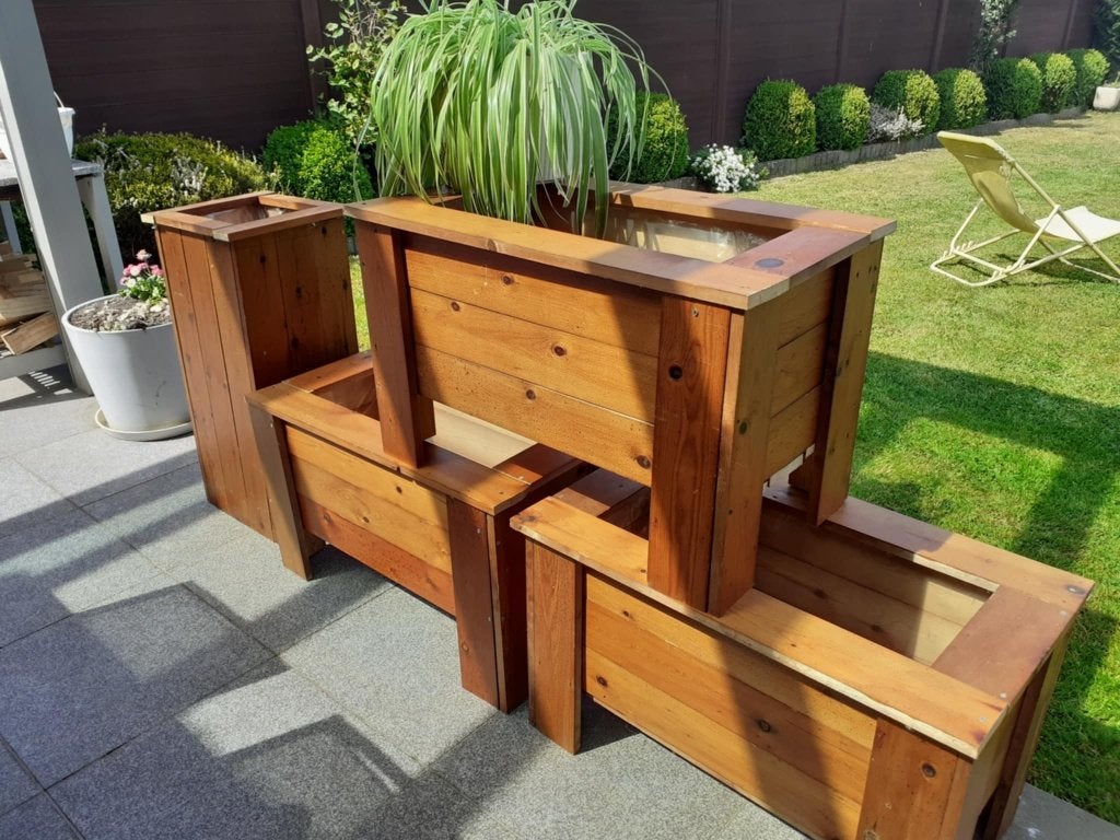 GRANDE JARDINIERE EN BOIS, Enlèvement, Comme neuf, Bois