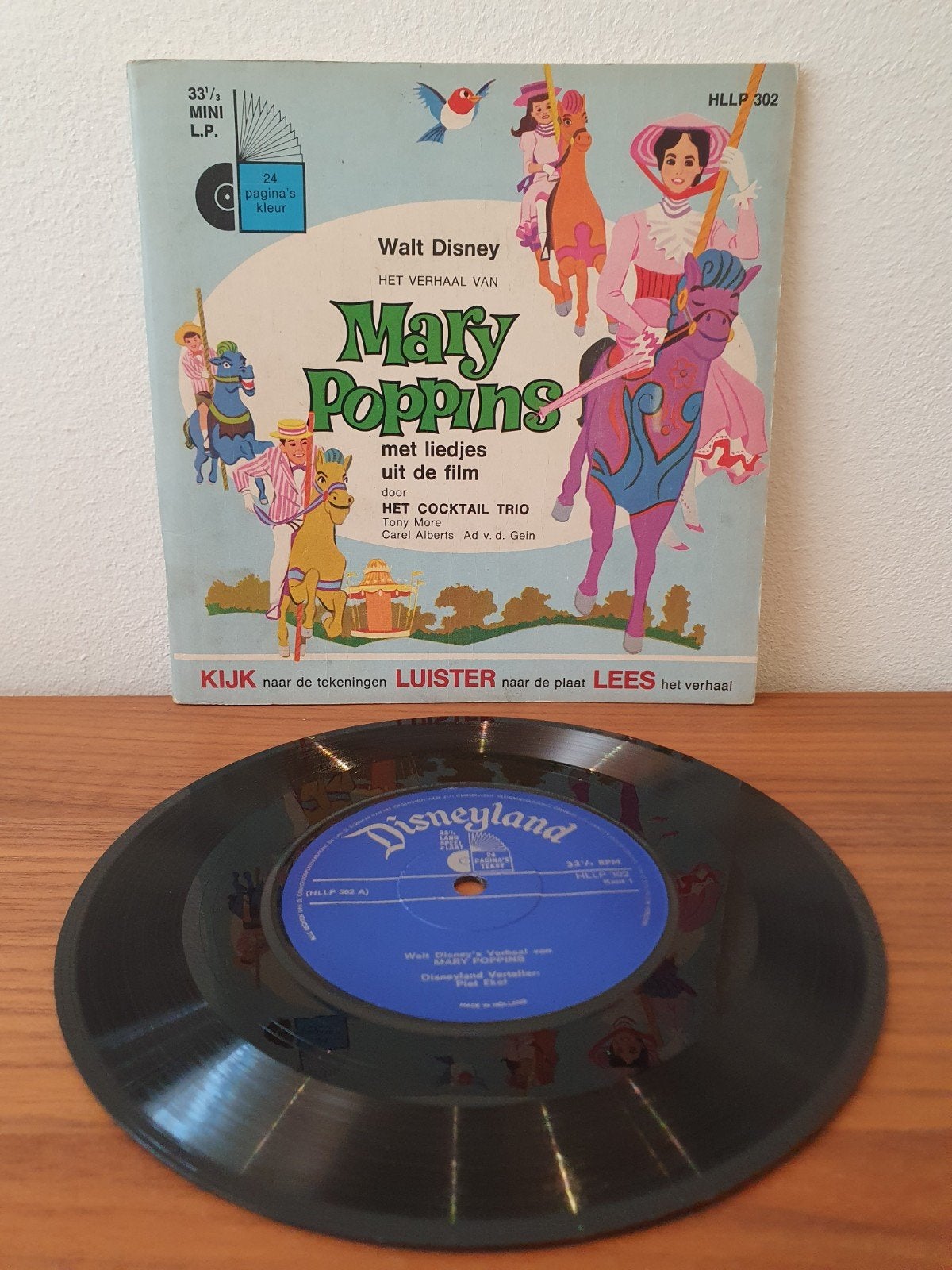 Walt Disney - Het Verhaal Van Mary Poppins - 7" + boekje, Ophalen of Verzenden