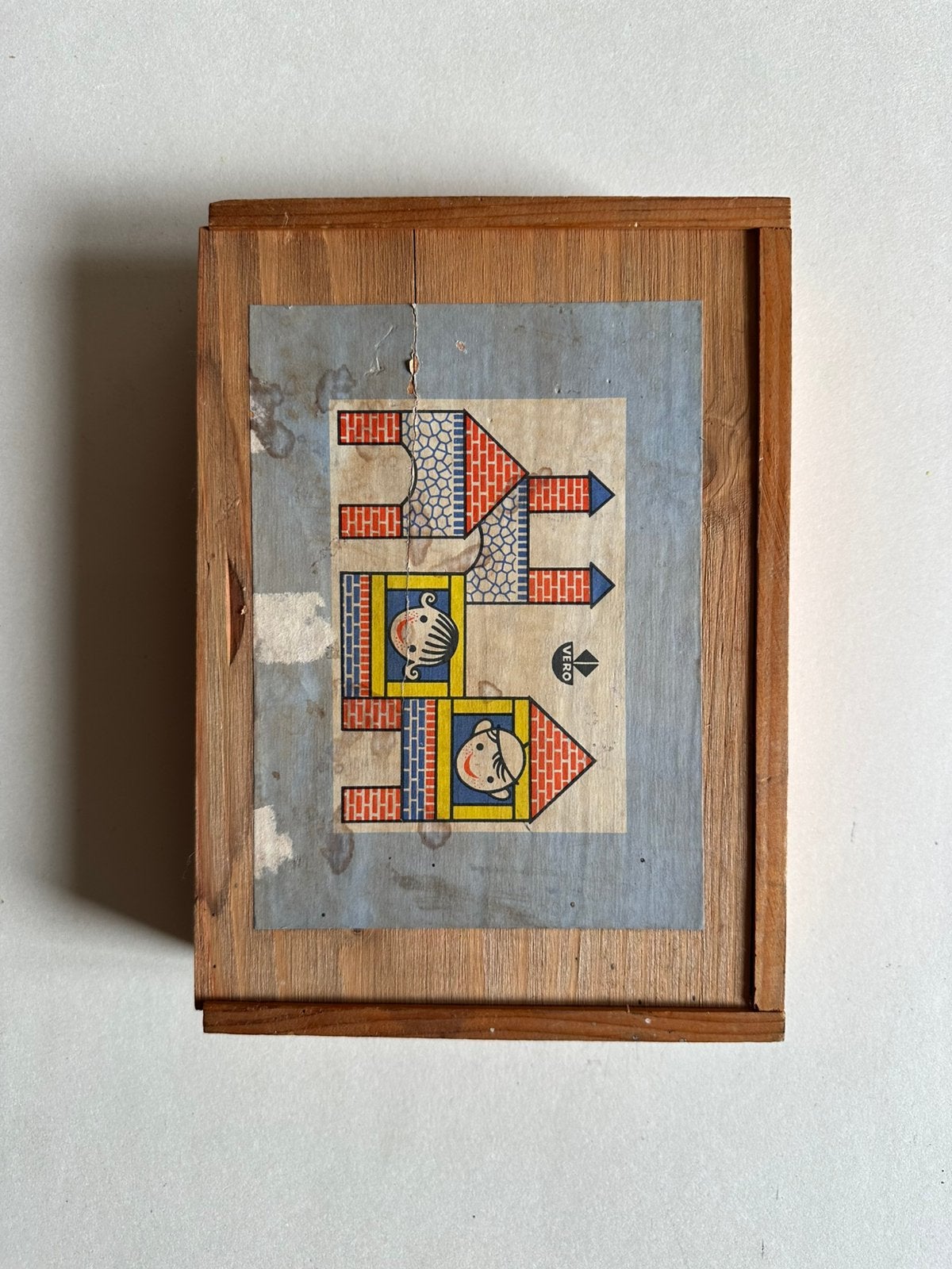 2x Vintage blokkendoos / puzzel v.d jaren 60., Ophalen of Verzenden