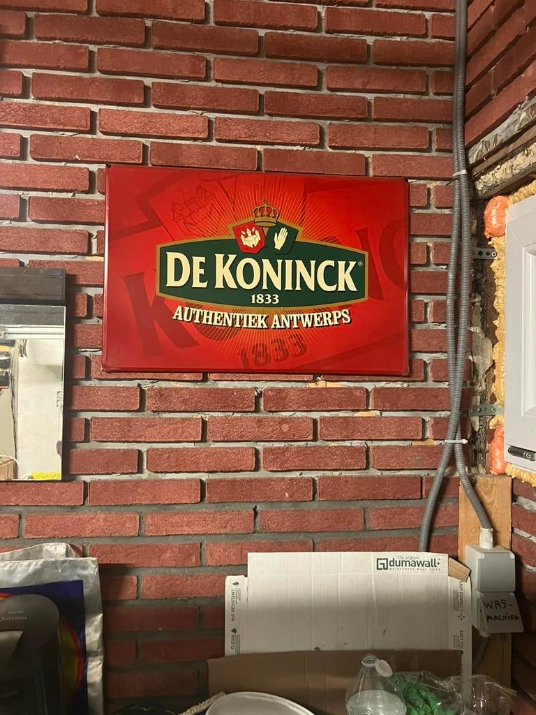 Bierbord De Koninck 40x60(blik), Verzamelen, Merken en Reclamevoorwerpen, Ophalen, Gebruikt, Reclamebord