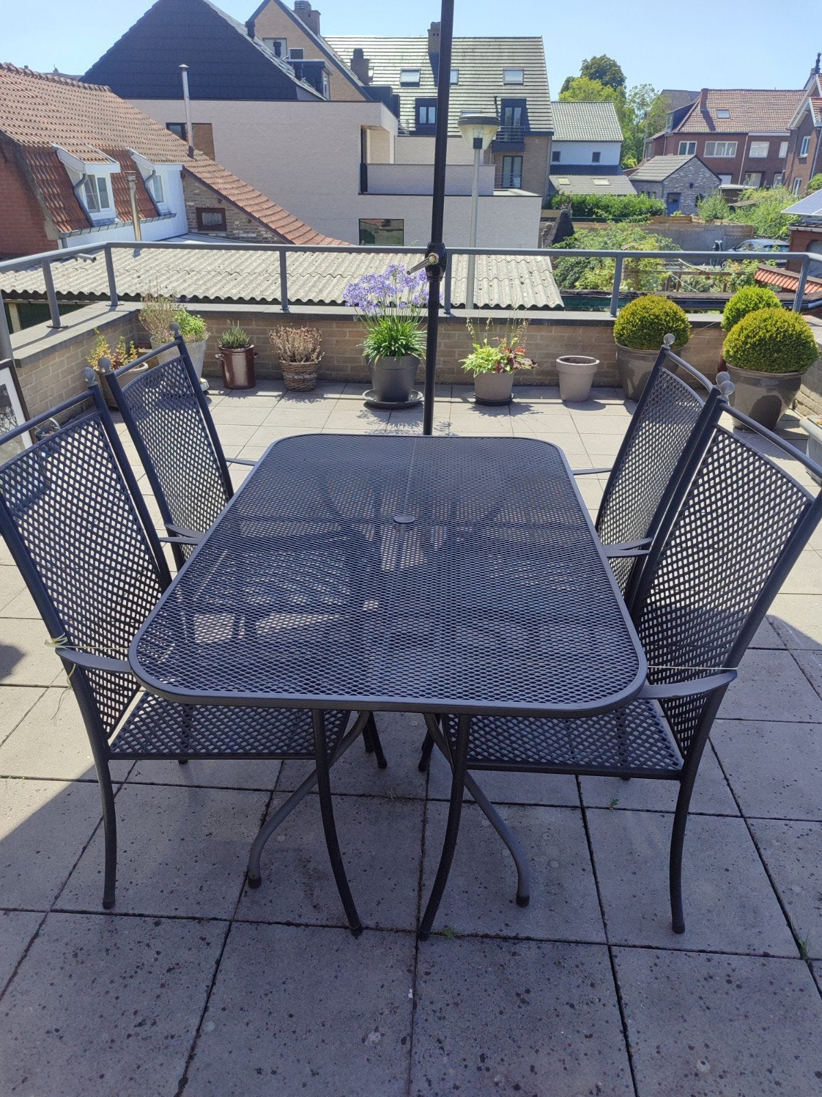 Tuinset. 4 stoelen + tafel., Ophalen, Tuinset