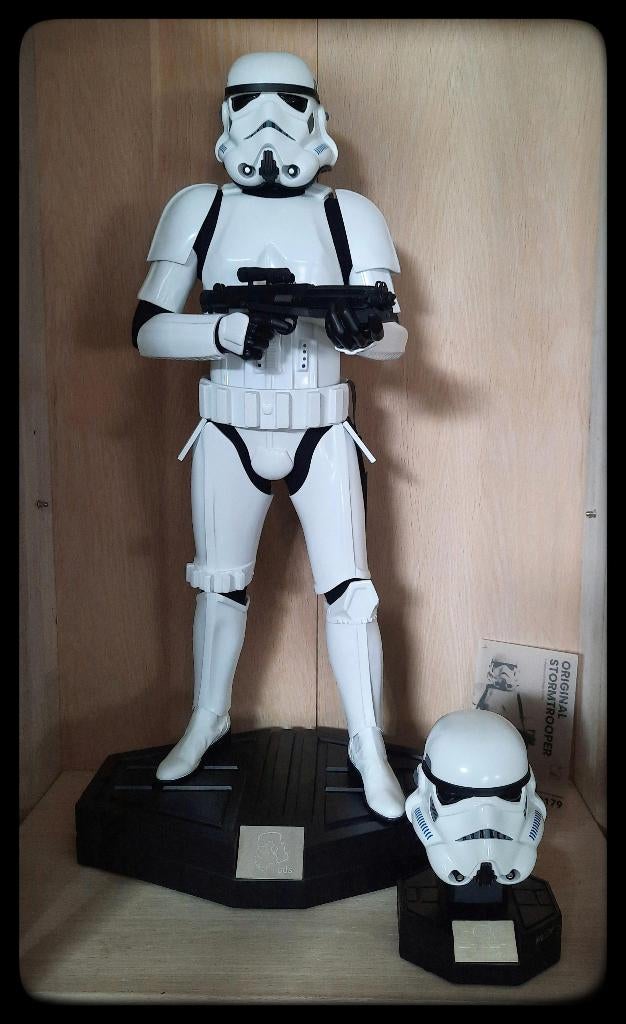 Star Wars "Stormtrooper 70 cm " Pure Art 1/3 + Buste Bonus, Enlèvement, Comme neuf