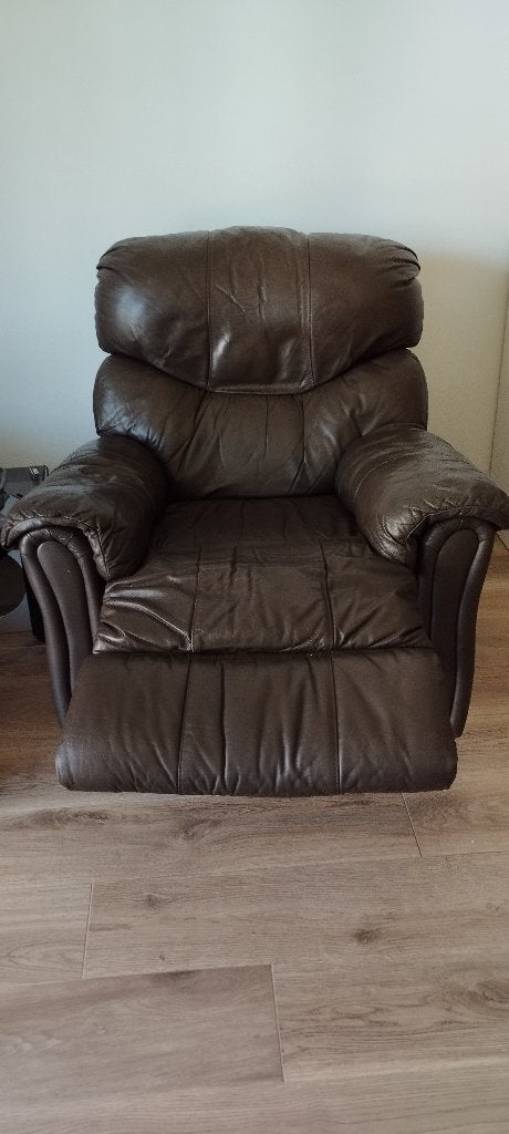 Fauteuil cuir, 75 à 100 cm, Comme neuf, Enlèvement, Classique