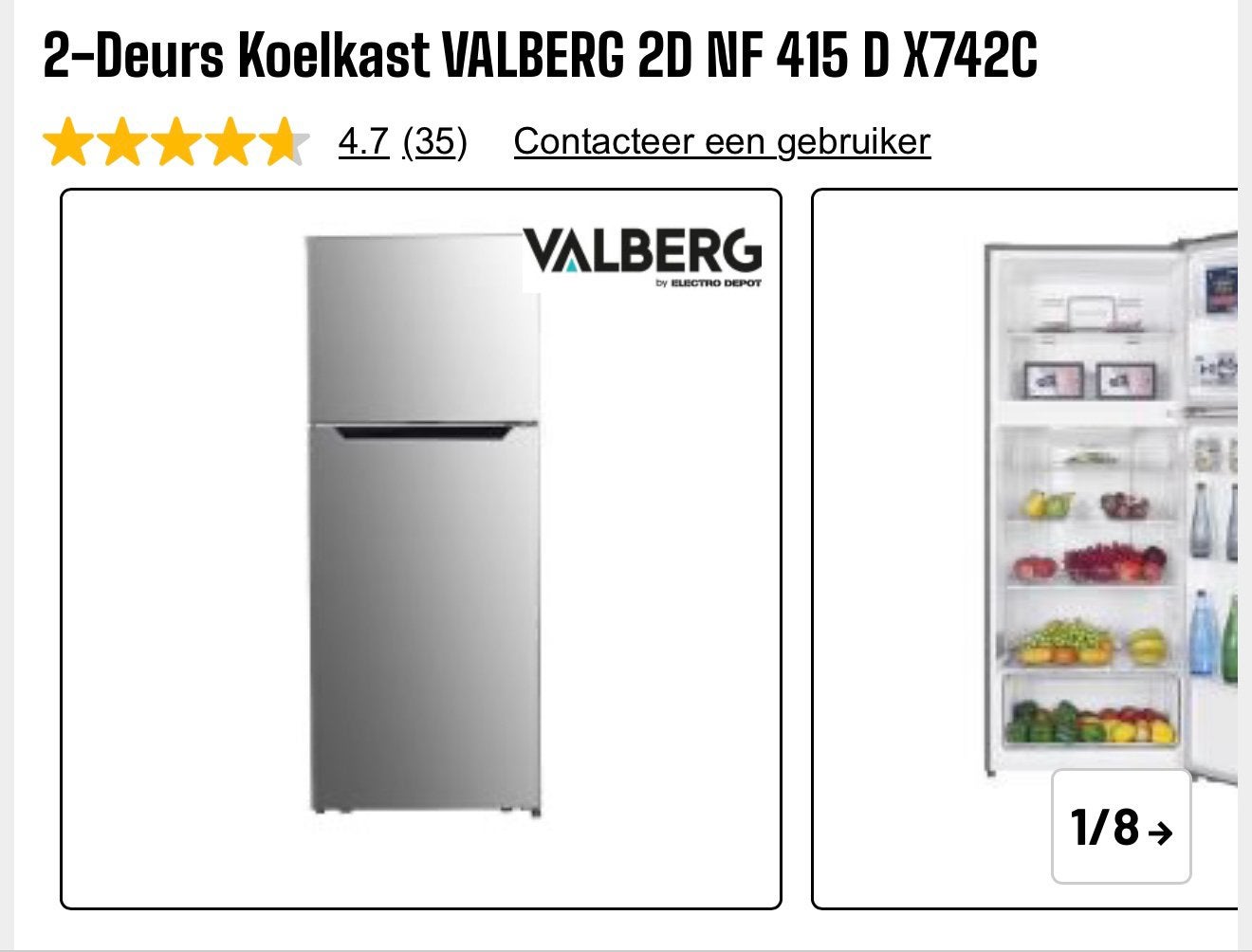 Koelkast nog in perfecte staat, Ophalen, Zo goed als nieuw