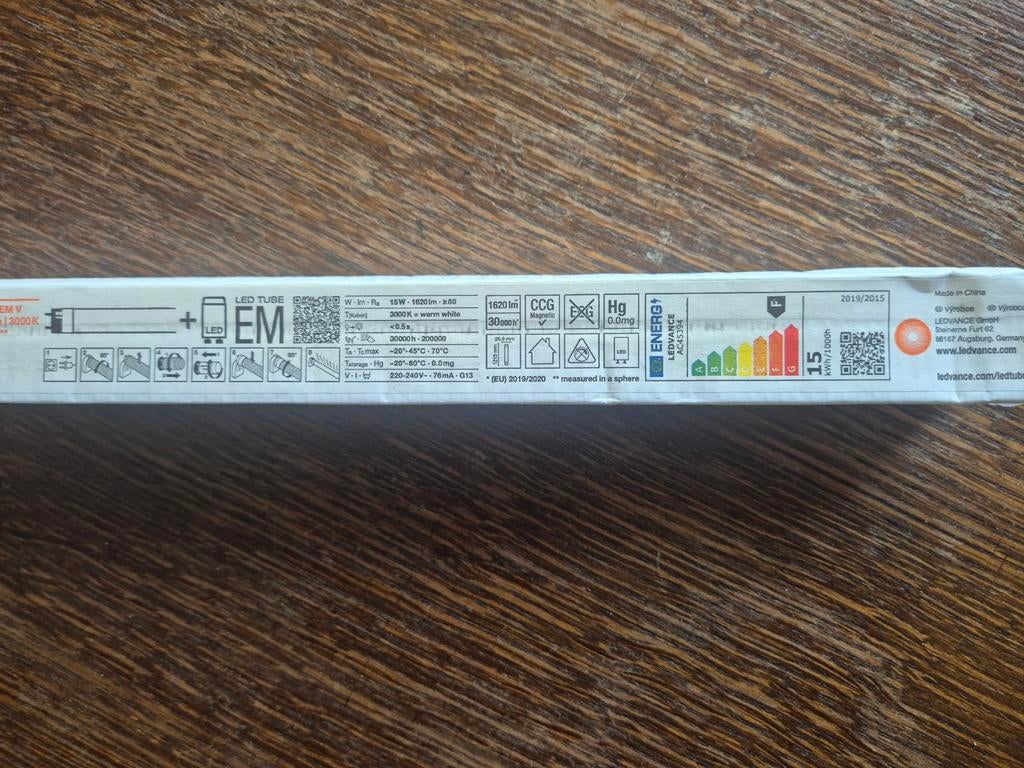 LED TL Ledvance (Osram) 1620 lm, 15W, 1200 mm, kleur 3000 wa, Huis en Inrichting, Led-lamp, Minder dan 30 watt, Nieuw, Overige fittingen