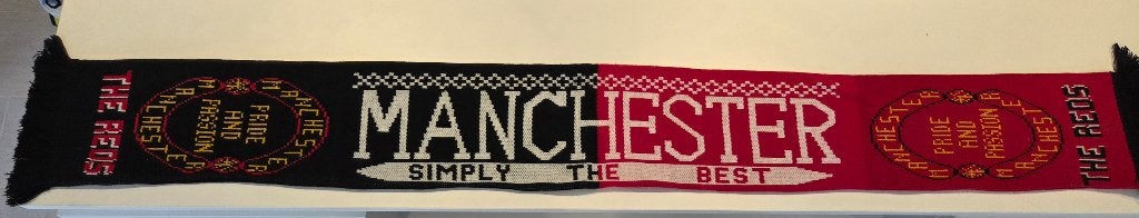 Écharpe Manchester United - Simply The Best/The Reds, Enlèvement ou Envoi, Comme neuf, Fanion ou Écharpe
