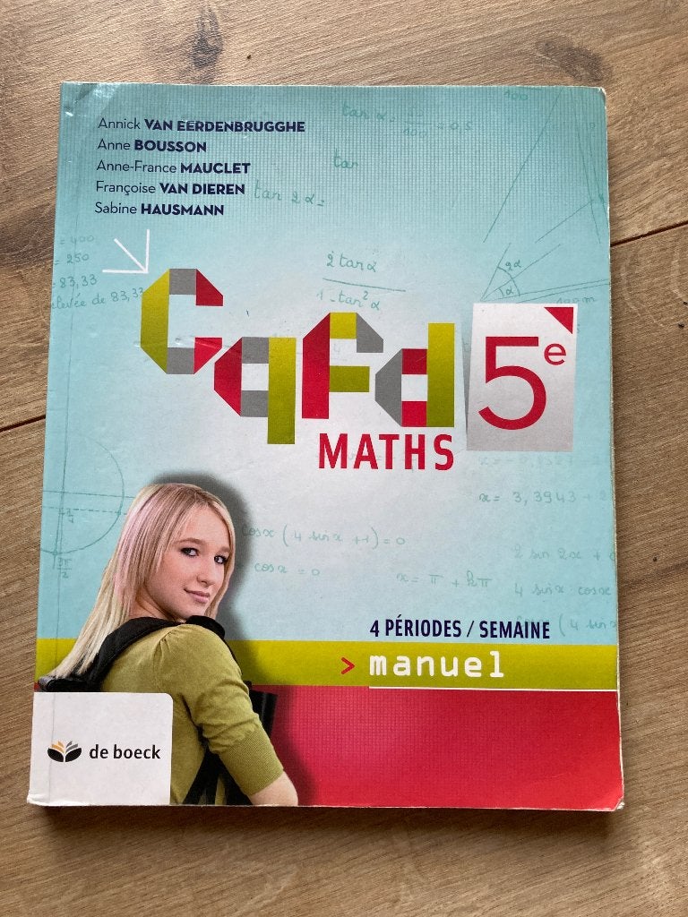 manuel Cqfd maths 5e, Enlèvement ou Envoi, Utilisé, Secondaire, De boeck