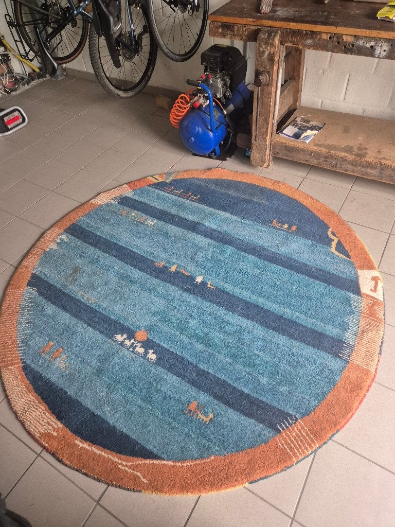 Tapijt rond 195cm, Ophalen, Gebruikt, Tapijt