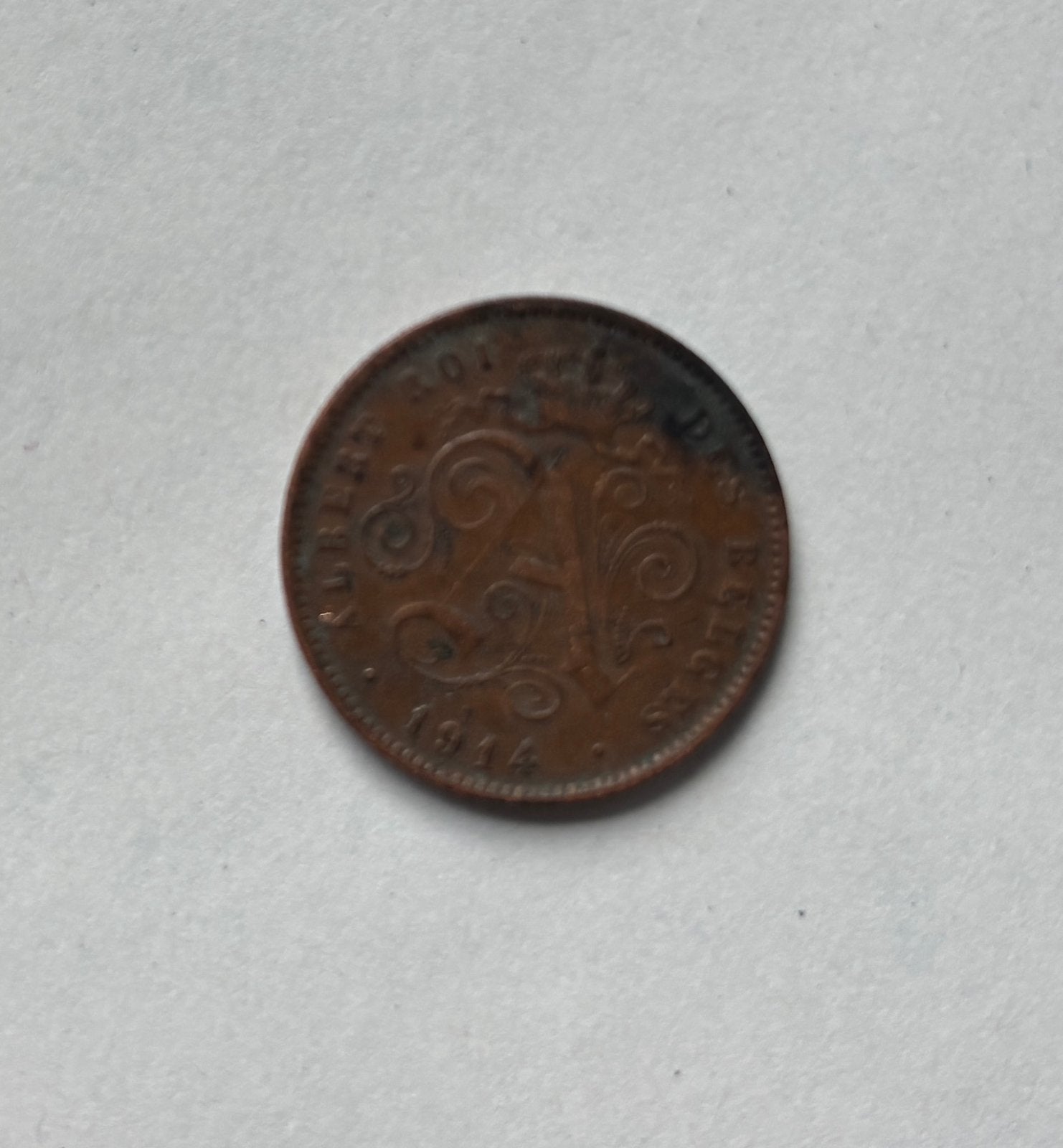 2 cents - 1914 - Léopold I, Enlèvement