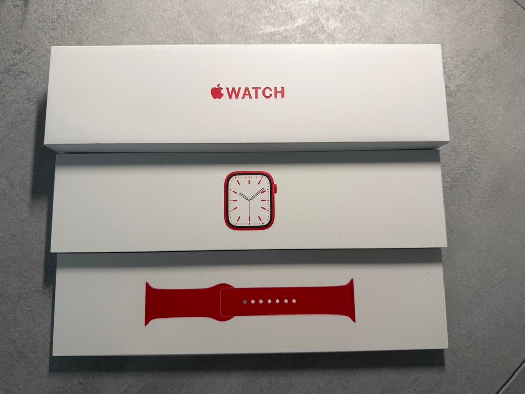 Apple Watch 7, Enlèvement, Comme neuf, Rouge, IOS