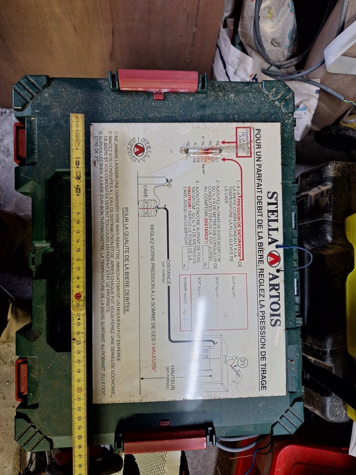 Plaque technique de tirage vintage Stella ArtoisBonjour,Je v, Enlèvement ou Envoi, Utilisé, Panneau, Plaque ou Plaquette publicitaire