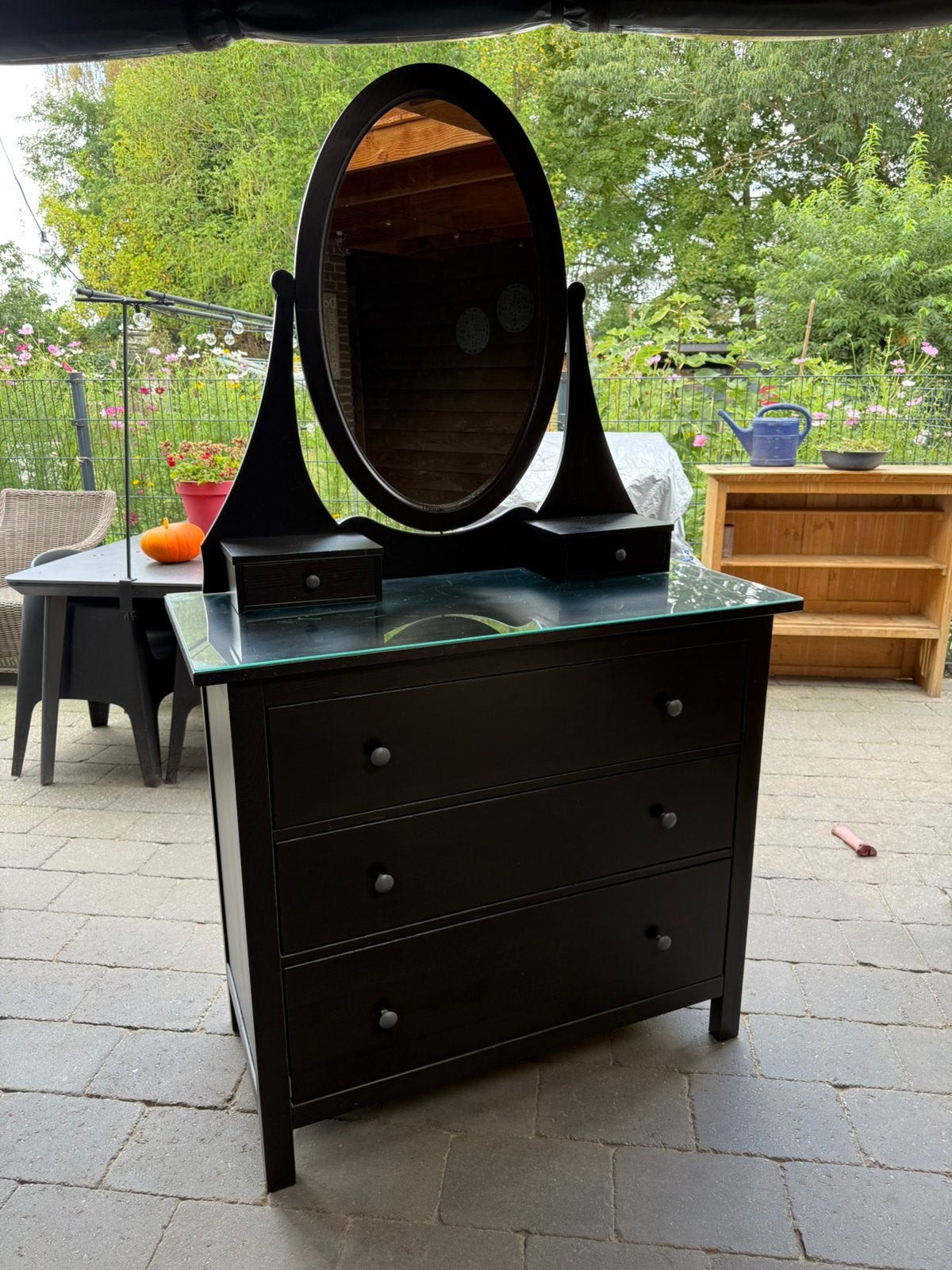 Ikea Hemnes kaptafel kast ladenkast ladekast spiegel, Ophalen, Zo goed als nieuw