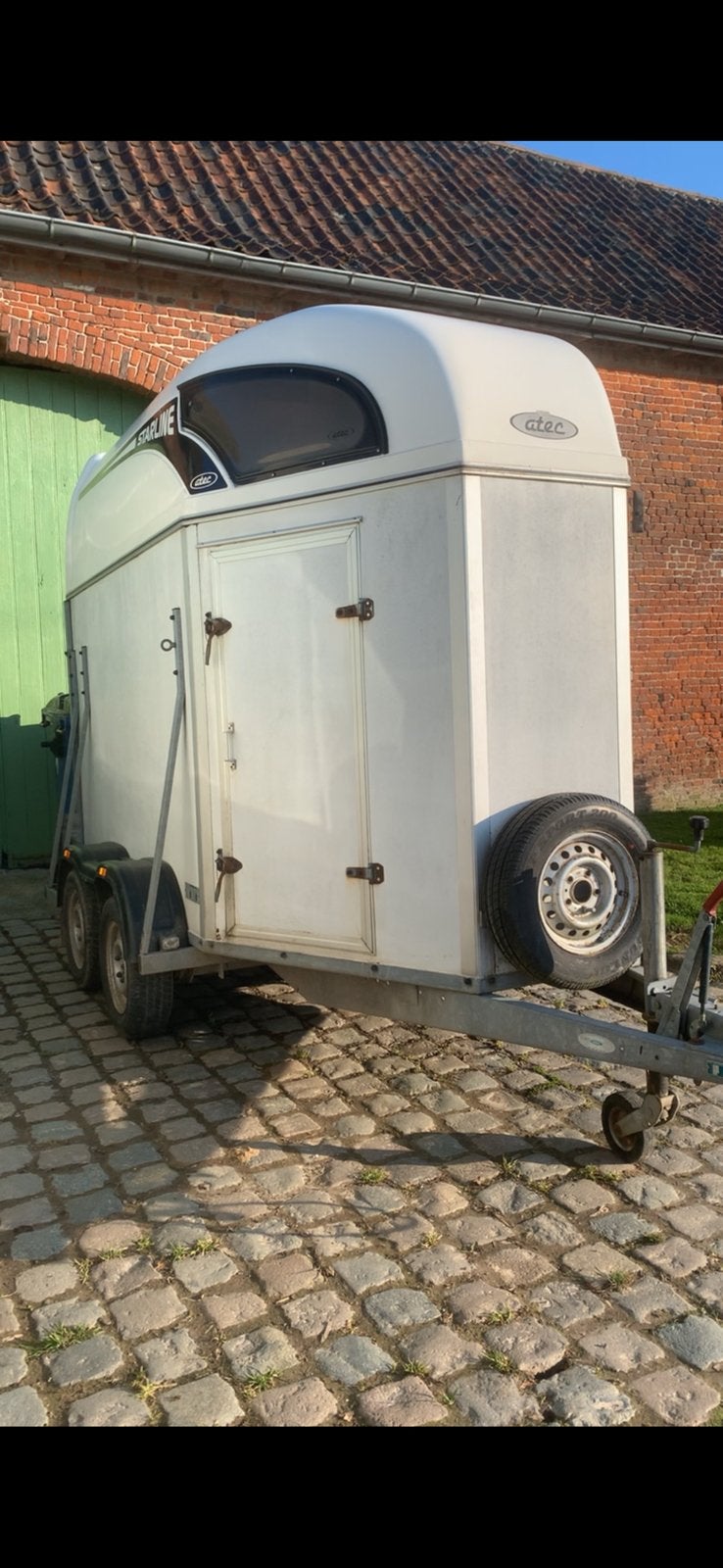 2paards trailer atec starline, Ophalen, Gebruikt, Hout, 2-paards trailer