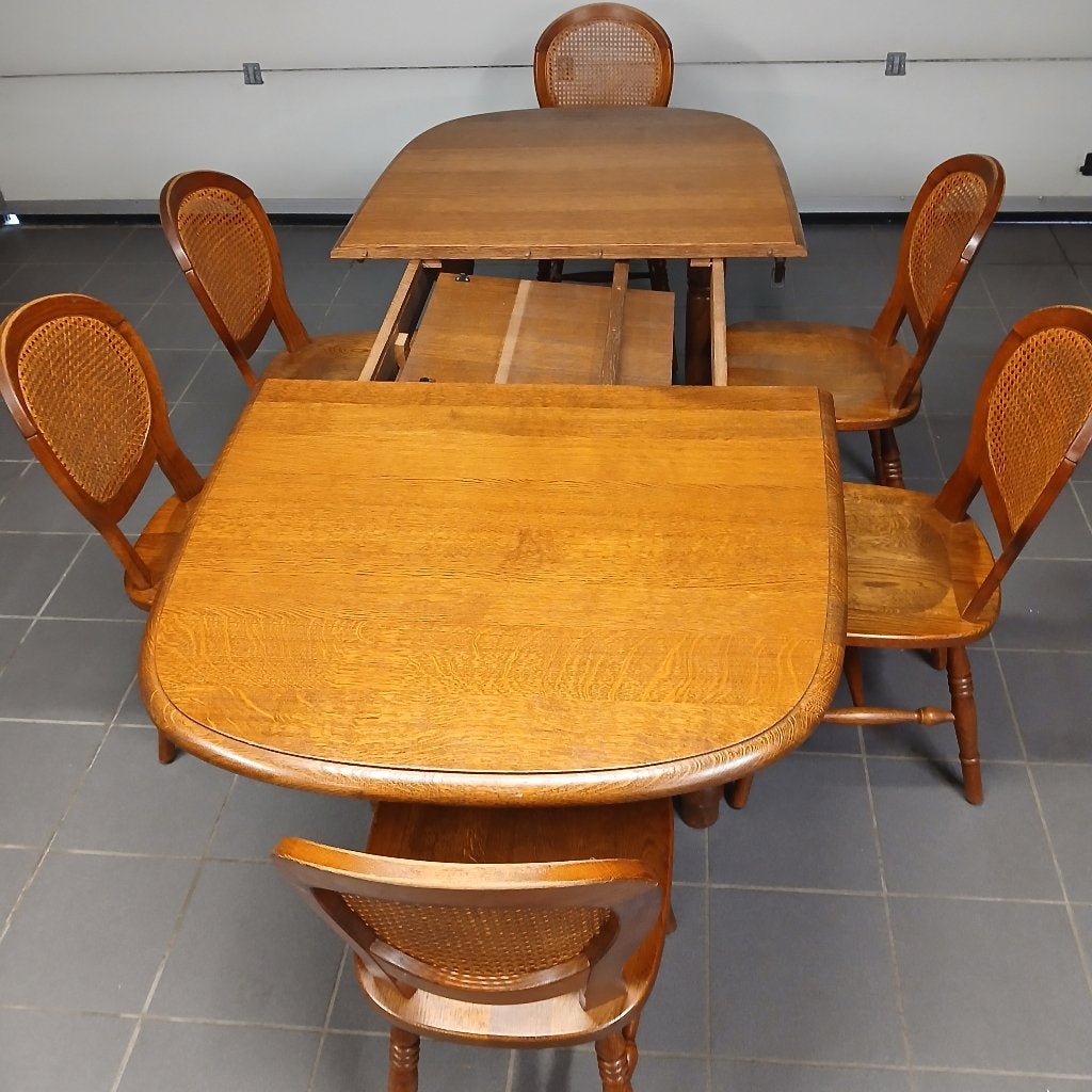 Eiken keukentafel, Huis en Inrichting, Ophalen, Gebruikt, Klassiek, Eikenhout
