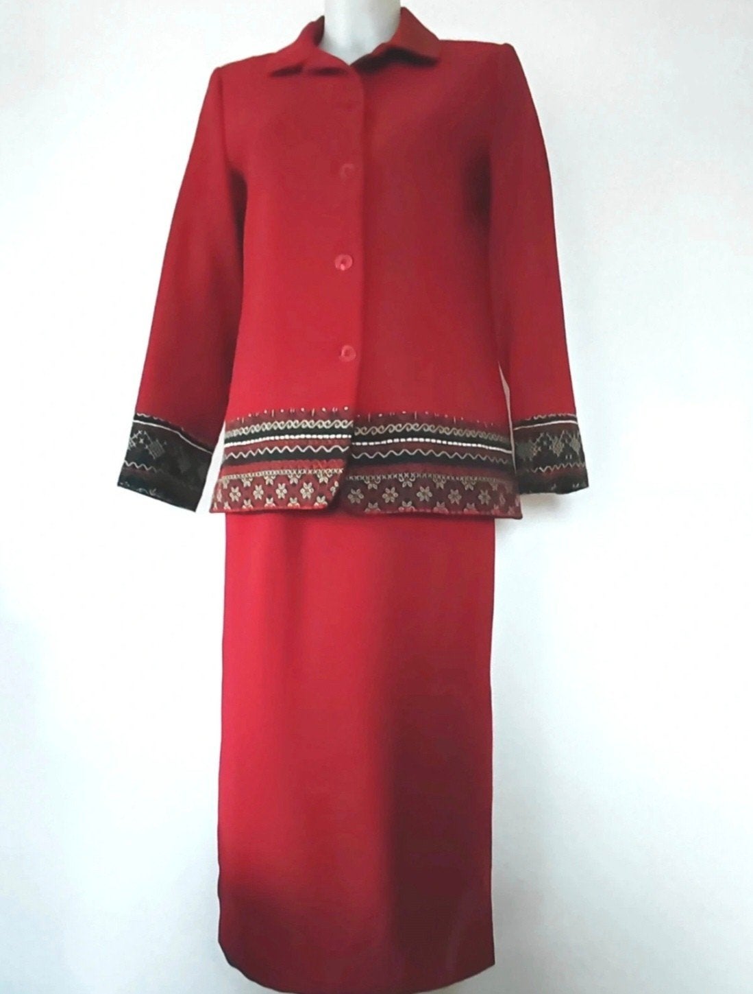 Magnifique Ensemble Tailleur Jupe Style élégant taille M, Vêtements | Femmes, Enlèvement ou Envoi, Rouge