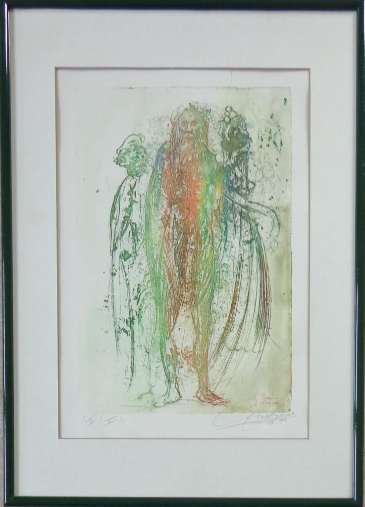 ROGER VAN BELLEGHEM / NAAKTE FIGUREN / ETS / 62x45cm KADER, Ophalen of Verzenden