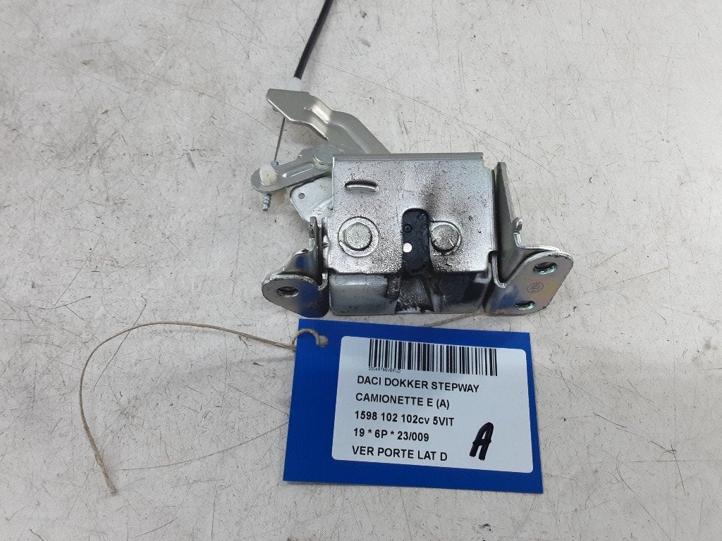 SERRURE DE PORTE RODS ARRIÈRE DROIT Dacia Dokker (0S), Dacia, Mevr. I. Hauben, Utilisé, Rue de l'Espoir 34 34
4030  GRIVEGNÉE, BE