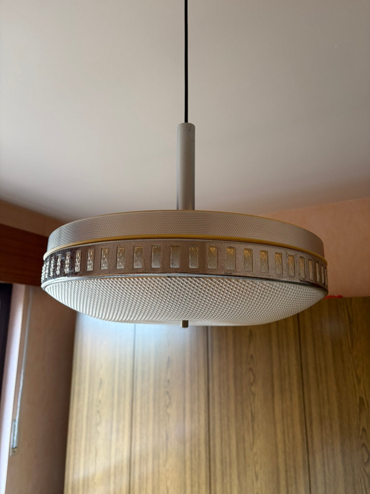 Vintage tafellamp in plexi, Ophalen of Verzenden, Gebruikt, Kunststof, Vintage jaren 60-70