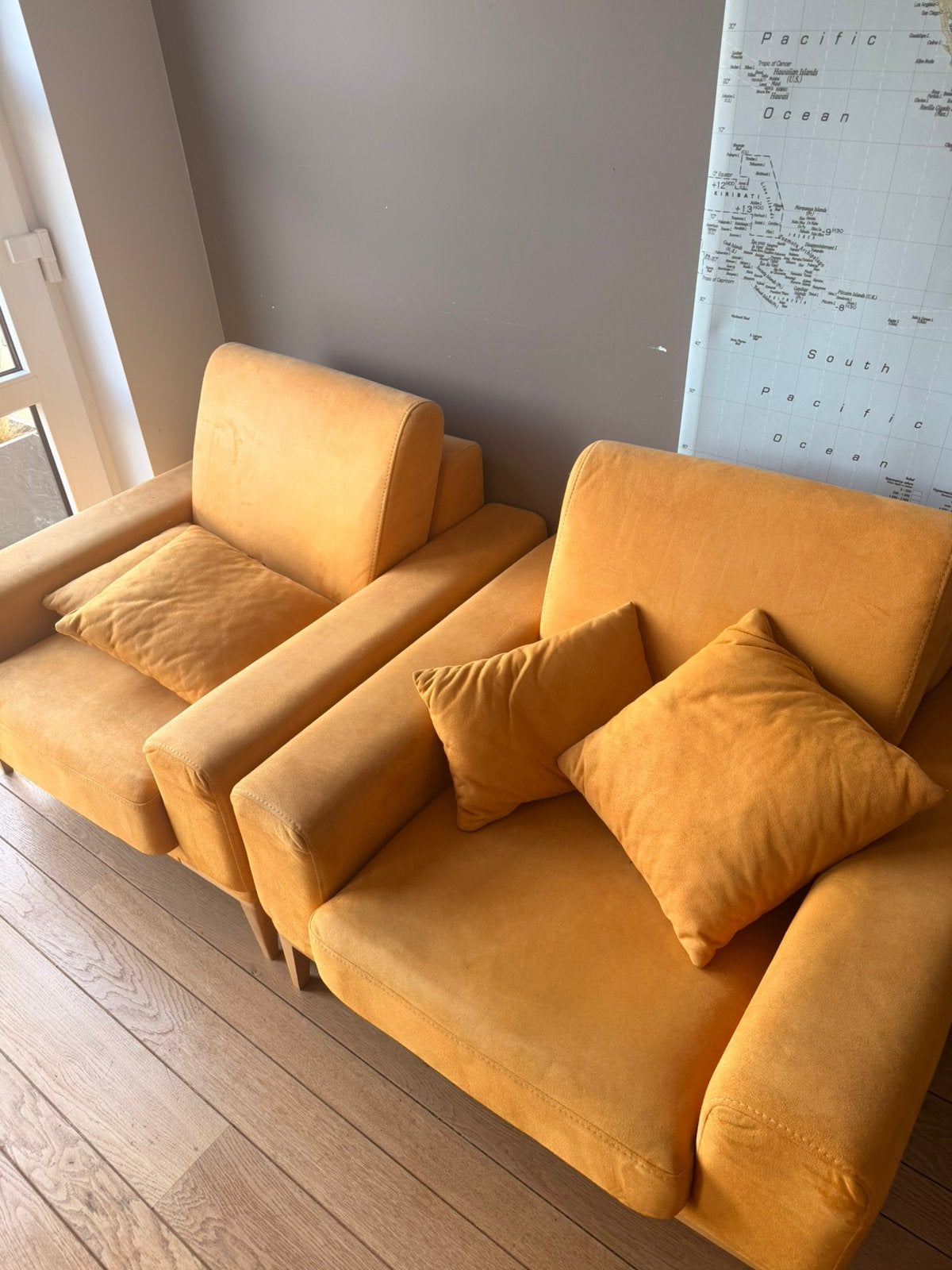 2 fauteuils orange, Maison & Meubles, Enlèvement, Comme neuf, Autres dimensions