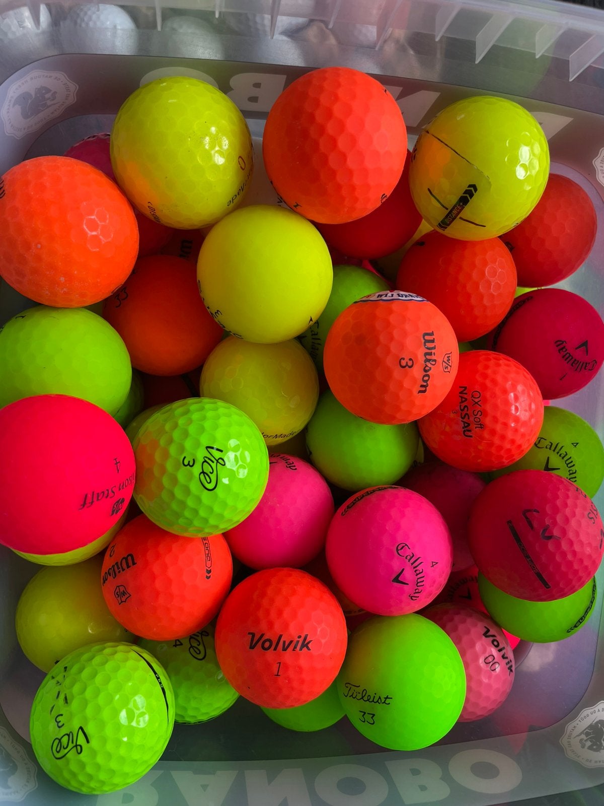 Golfballen fantastic colors, Ophalen, Zo goed als nieuw