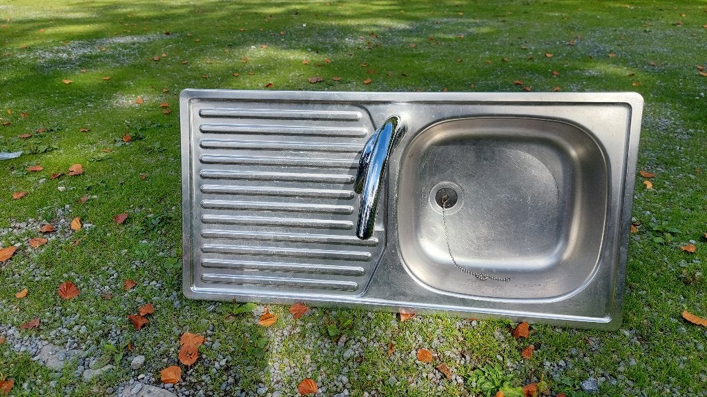 Evier de cuisine inox avec mitigeur, Maison & Meubles, Enlèvement