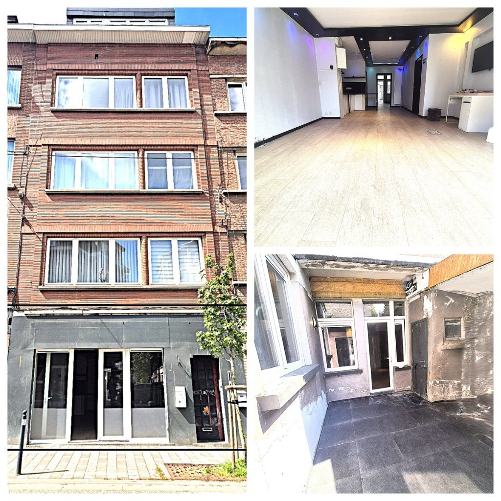 Rez de chaussée commercial avec 2 caves et une cour, Immo, Maisons à vendre, Rez-de-chaussée, Jette, 1 pièces, Jusqu'à 200 m²