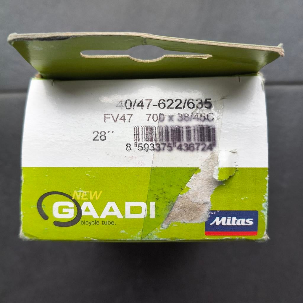 Tube de vélo à 2 extrémités GAADI 40/47-622/635, Vélos & Vélomoteurs, Enlèvement ou Envoi