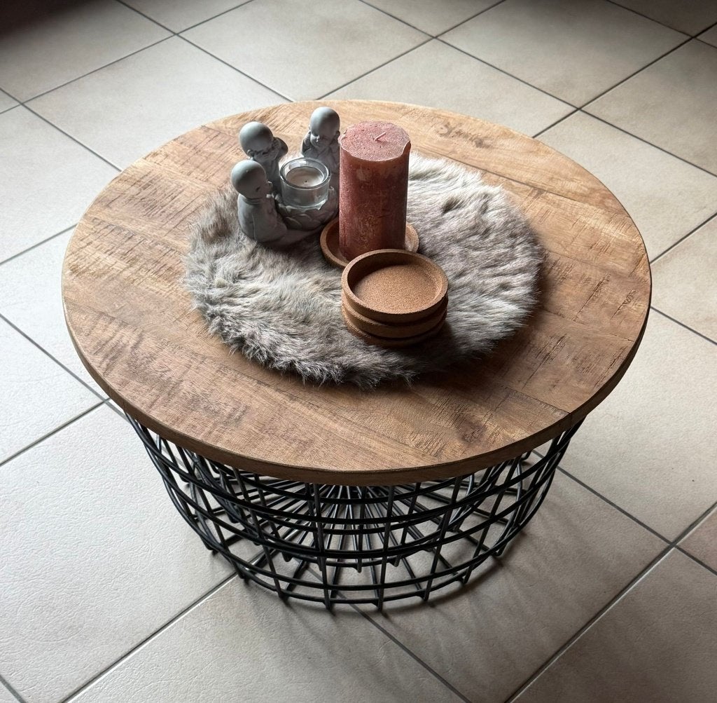 Salontafel Set, Maison & Meubles, Tables | Tables de salon, Rond, Comme neuf, Enlèvement, 50 à 100 cm