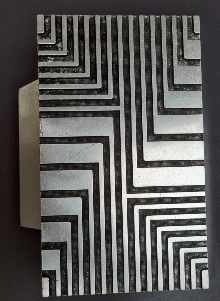 poignée de porte en aluminium, 50's, géométrique, métal GECO, Enlèvement ou Envoi