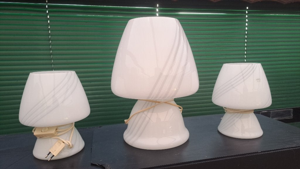 lampes de table vintage de Murano des années 70, Maison & Meubles, Enlèvement, Comme neuf, Verre