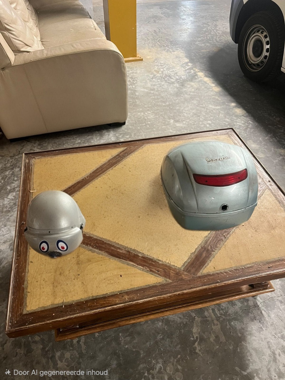 Vespa Helm en kofferbak 50€, Motoren, Particulier, Scooter