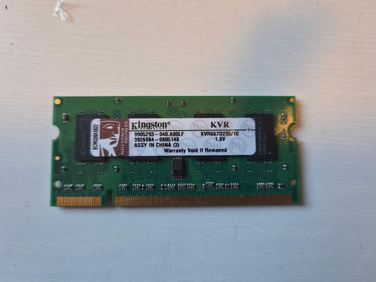 Kingston KVR667D2S5/1Go, Computers en Software, Ophalen of Verzenden, DDR2