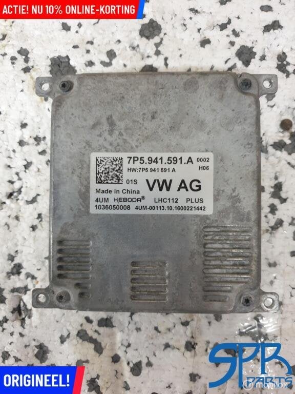 GOLF 7 7.5 FACELIFT LED module BALLAST STARTER 7P5941591A, Gebruikt, Volkswagen, Ophalen of Verzenden, Volkswagen