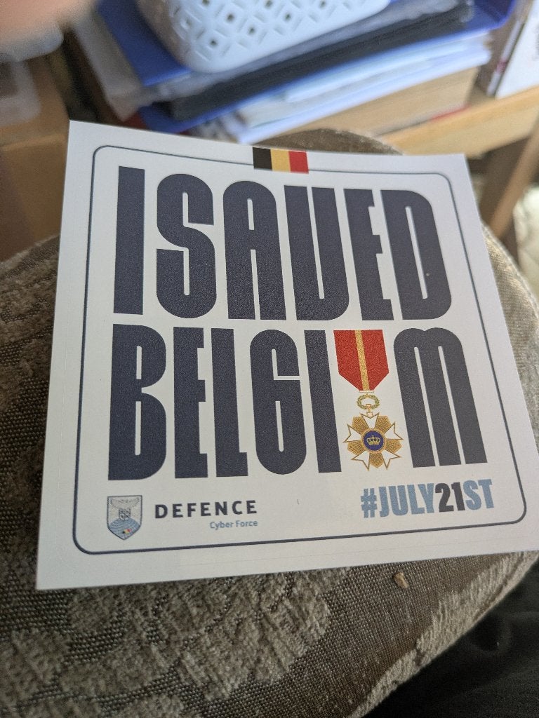 I saved belgium, Collections, Objets militaires | Général, Enlèvement ou Envoi, Armée de terre, Autres types