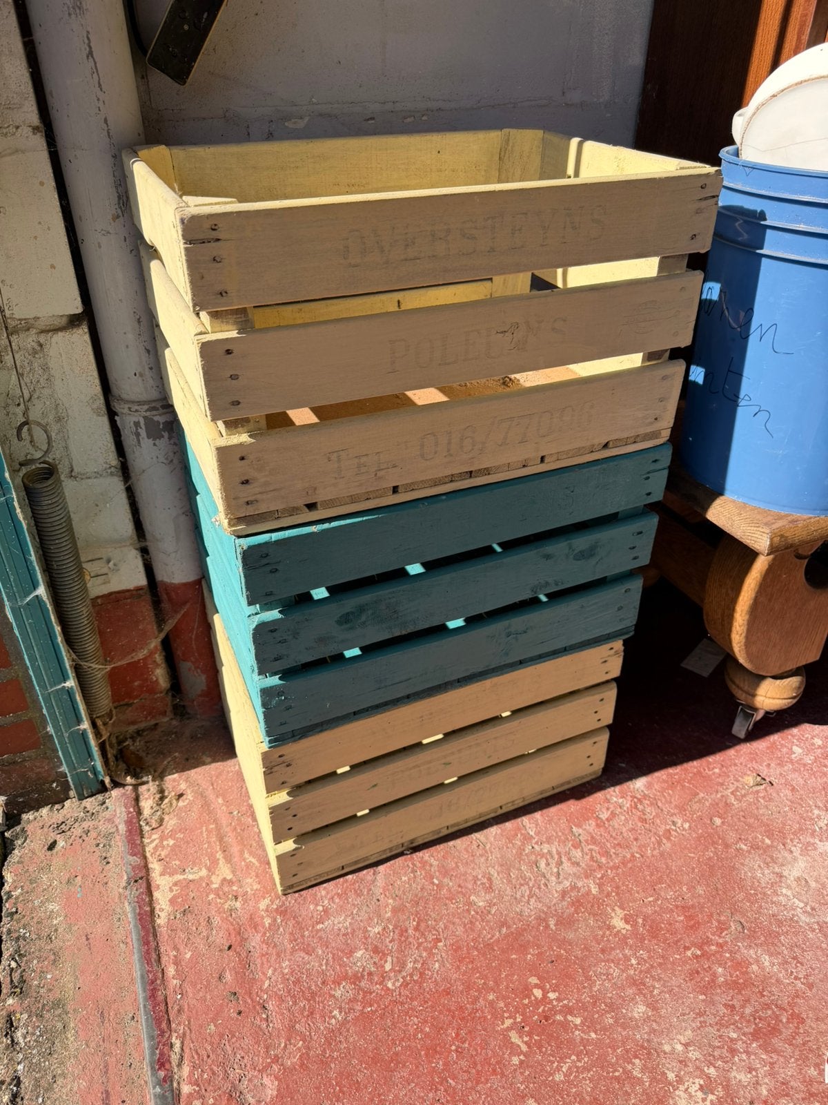 grote houten kisten / fruitkisten – vintage, Huis en Inrichting, Ophalen, Gebruikt, Overige houtsoorten