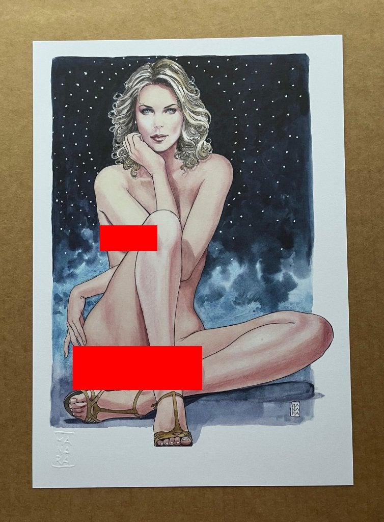 Manara - Illustration d'Art - Charlize Theron, Boeken, Stripverhalen, Verzenden