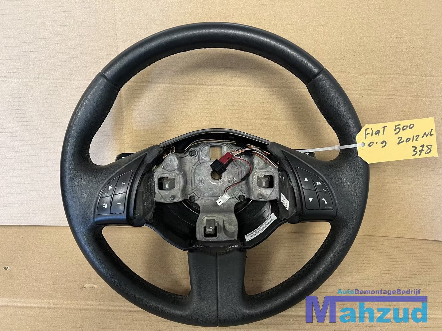 FIAT 500 Zwart Stuur Stuurwiel met flipper 2007+, Gebruikt, Stellantis Europe S.p.A., Info@stellantis.com, Corso Giovanni Agnelli 200
10135  Turin, IT