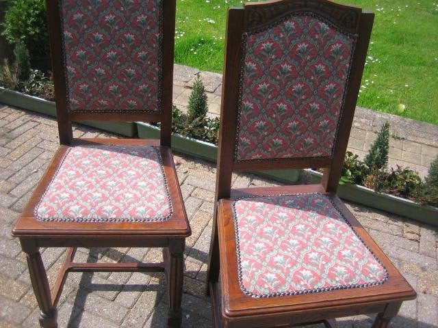 2 nieuw beklede stoelen, Ophalen, Zo goed als nieuw