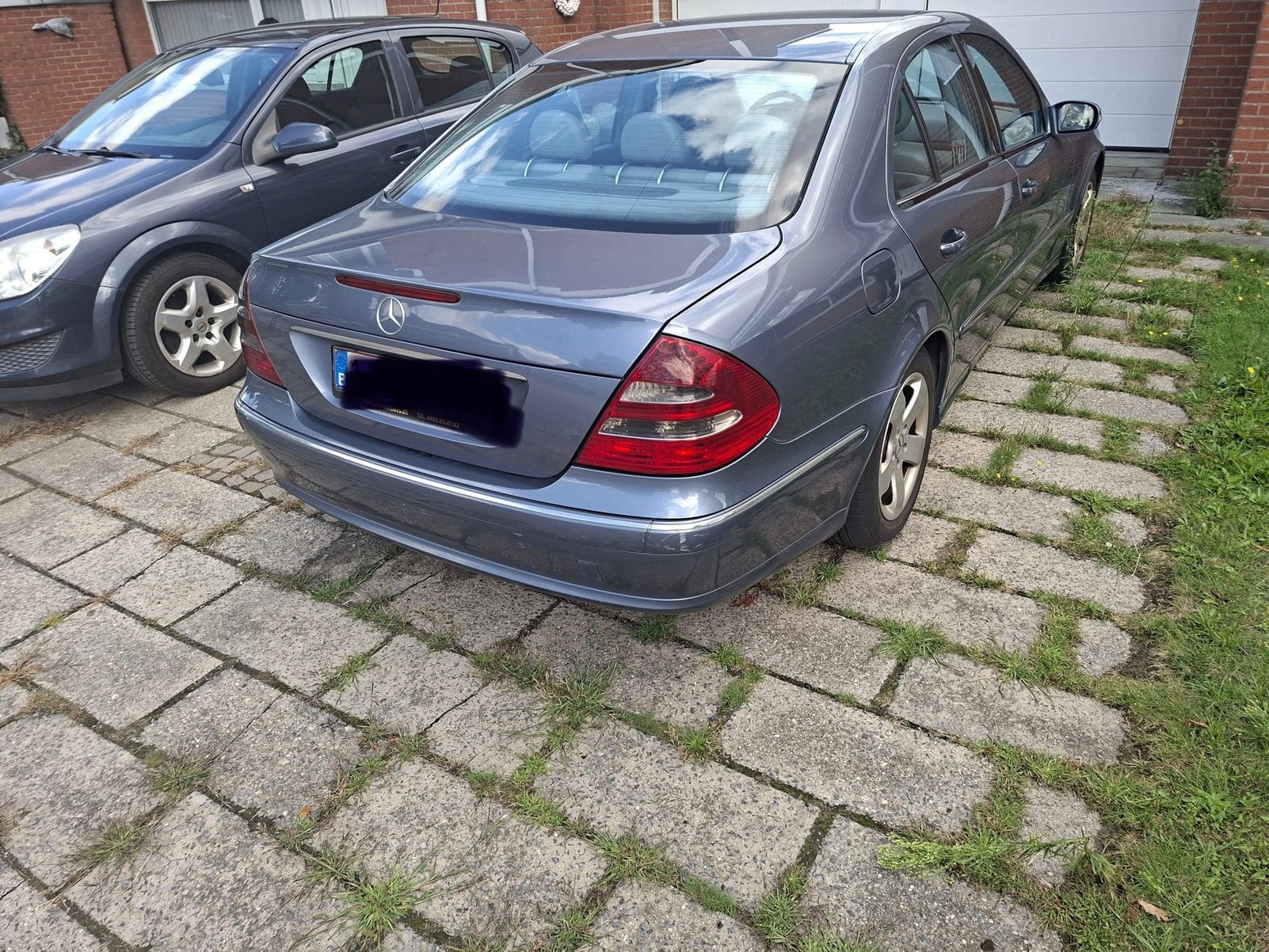 Mercedes e220 cdi 110 kw,Bj 2003,  Airco, Auto's, Voorwielaandrijving, Stof, 110 kW, Blauw