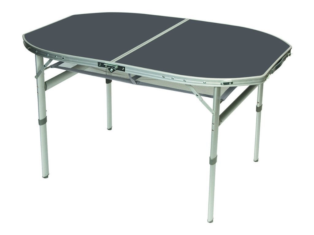 Kampeertafel Bo-Camp 120 x 80 cm ovaal, Ophalen, Zo goed als nieuw, Campingtafel