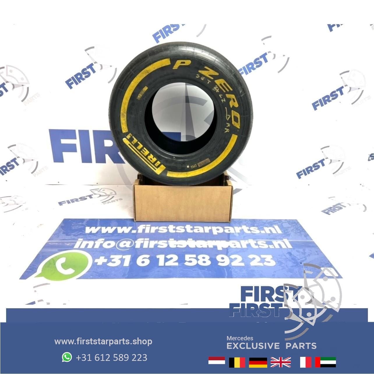 ORIGINELE FORMULE 1 Pirelli P ZERO BAND F1 SLICK GEEL MEDIUM, -, Utilisé, -, -